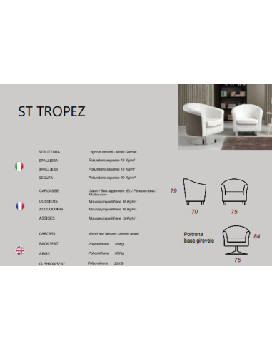 FAUTEUIL ALTONI ST TROPEZ FAUTEUIL ALTONI ST TROPEZ