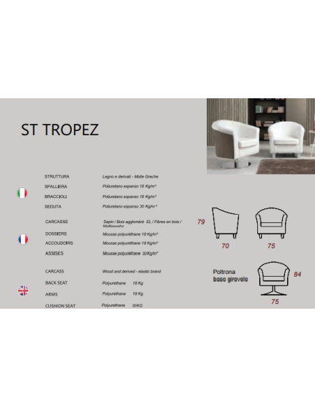 FAUTEUIL ALTONI ST TROPEZ