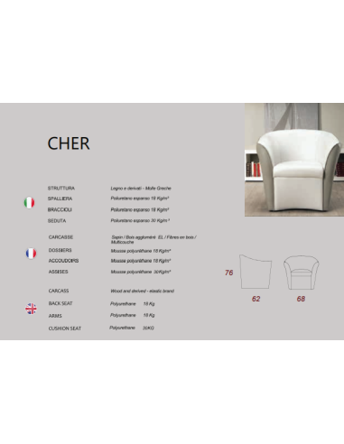 FAUTEUIL ALTONI CHER