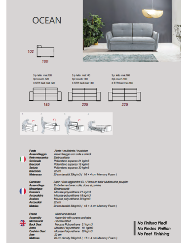 CANAPE ALTONI CONVERTIBLE OCEAN CANAPE ALTONI CONVERTIBLE OCEAN