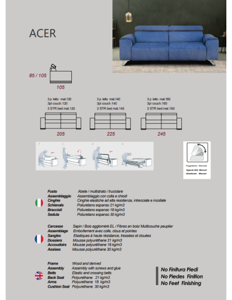 CANAPE ALTONI CONVERTIBLE ACER